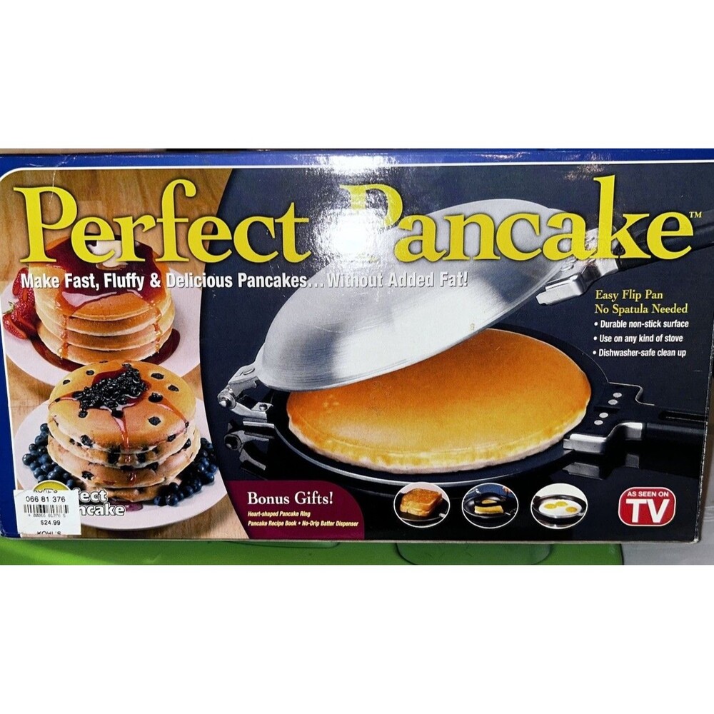 Perfect Pancake Flip Pan With Dispenser & Heart Mold